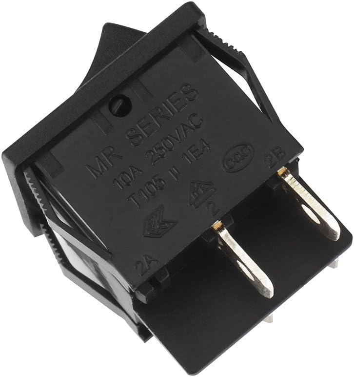 Aexit DPST 4 Terminal 2 Position Boat On Off Rocker Switch Black AC 12A/125V 10A/250V UL Listed (c0c69585ac9dcd70631d03b78a3f4b24) - Image 5