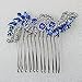 Faship Blue Crystal Hair Comb