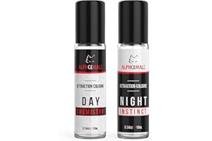 AlphaMale Day and Night Scent - Pheromone Cologne For Men Bundle - Pheromone Perfume Oil - Men’s Cologne With Pure Pheromones - 0.68 oz (20 mL)
