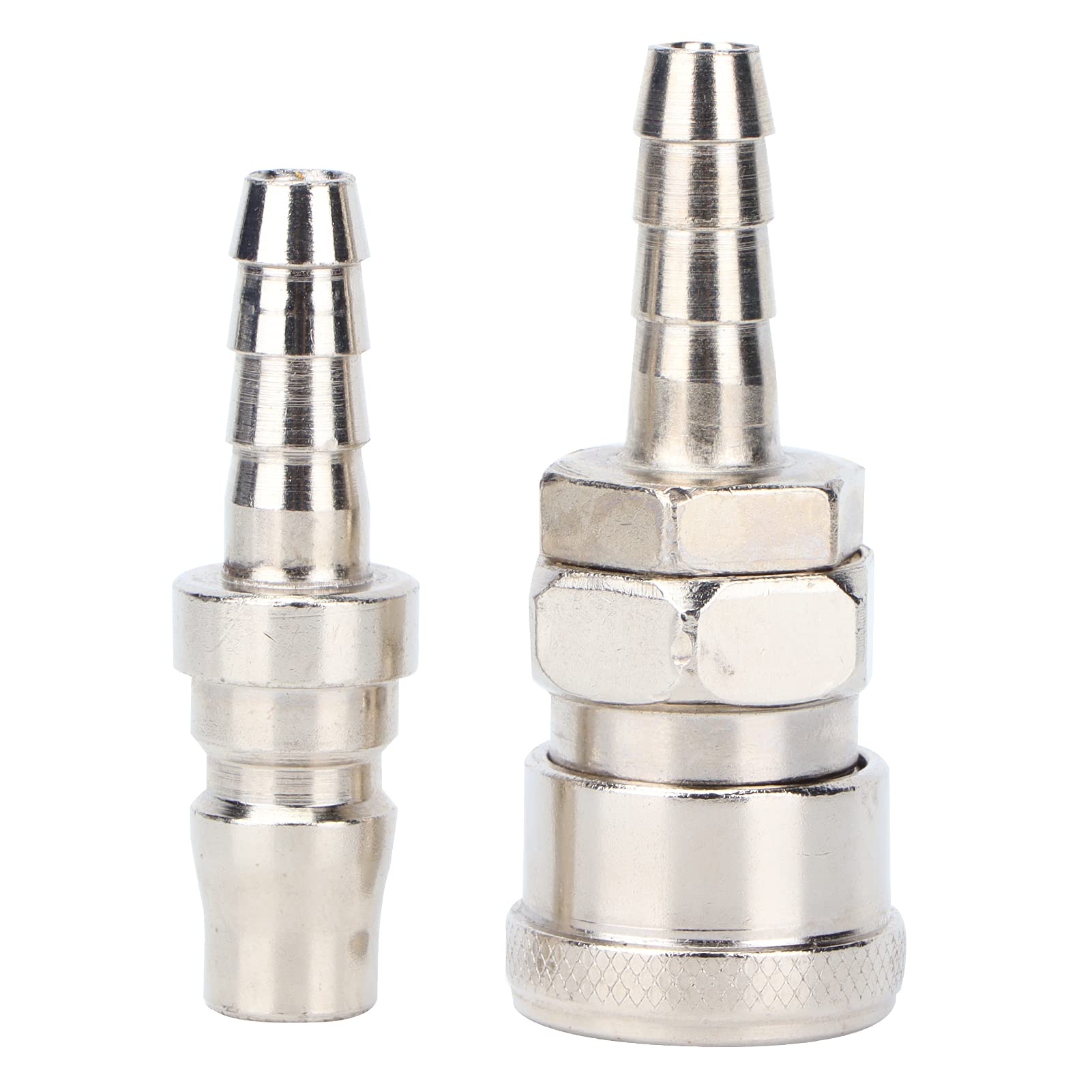 2Pcs Air Line Hose Euro Connectors, G1/4 Airline Hose Compressor Fittings, C Type Self‑Locking Quick Connector for Pneumatic Tool Fittings