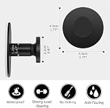 LJLink Matte Black Stainless Steel Self Adhesive Towel Hooks 2 PCS Round view 2