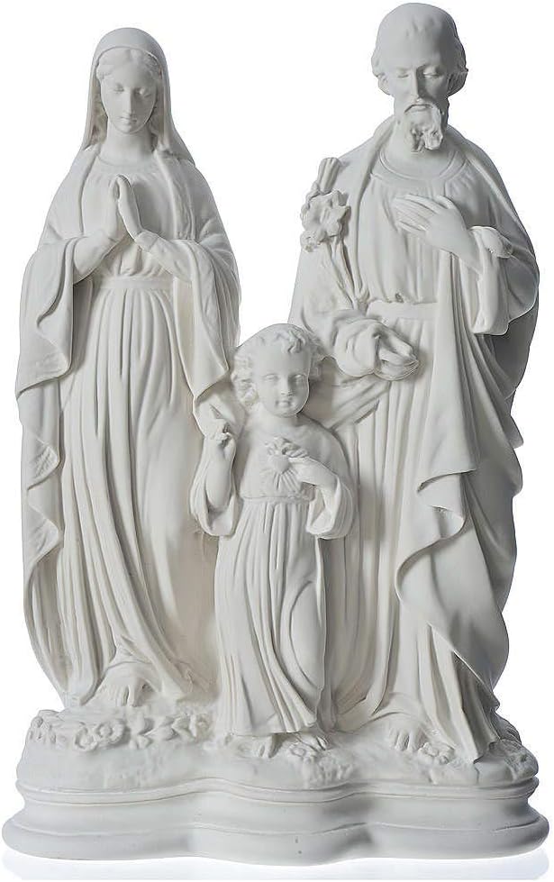 Holy Family Statue in Composite Marble, 40 cm