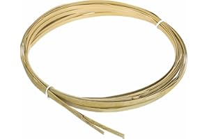 MECCANIXITY 3 Rolls Bamboo Strips for Weaving, 0.16" x 10ft Basket Weaving Supplies Wicker Repair Kit 0.5mm Thick Thin Bamboo