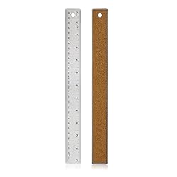 Stainless Steel Metal Ruler with Non-Slip Cork Back