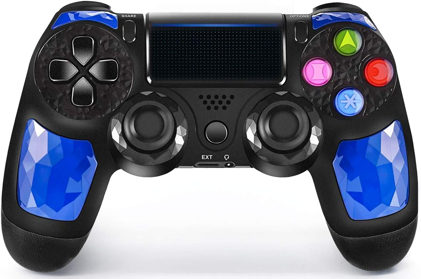 Ps4 Controller Wireless Joystick Bluetooth Gamepad Grip Light Bar Double Shock Touch Pad Game Remote Controller For Sony Playstation 4 Ps4 Pro Slim With Charge Cord Amazon Co Uk Computers Accessories