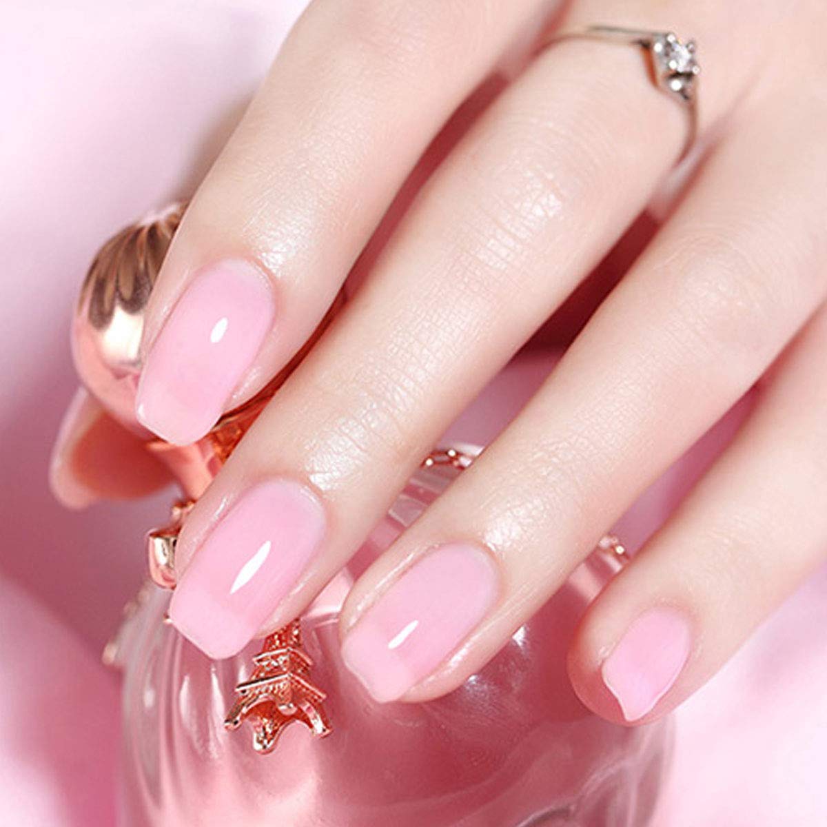 Saviland Dipping Powder Manicures Polish Dip Nail Art (GLASS PINK)