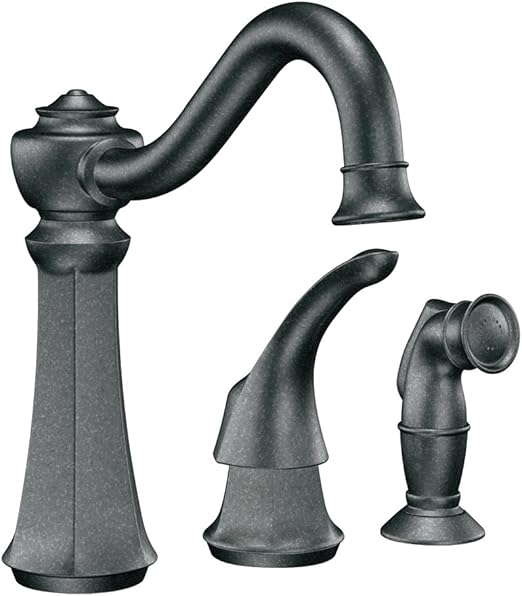 Moen 7065pw One Handle High Arc Kitchen Faucet Pewter Touch On