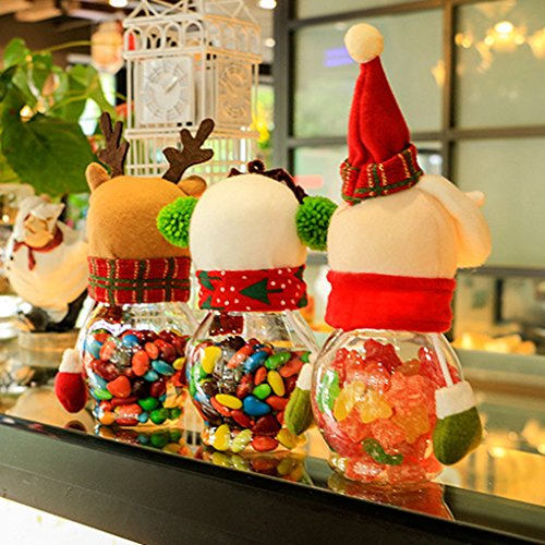 Lovely M Egal Christmas Plush Plastic Candy Container Decorative