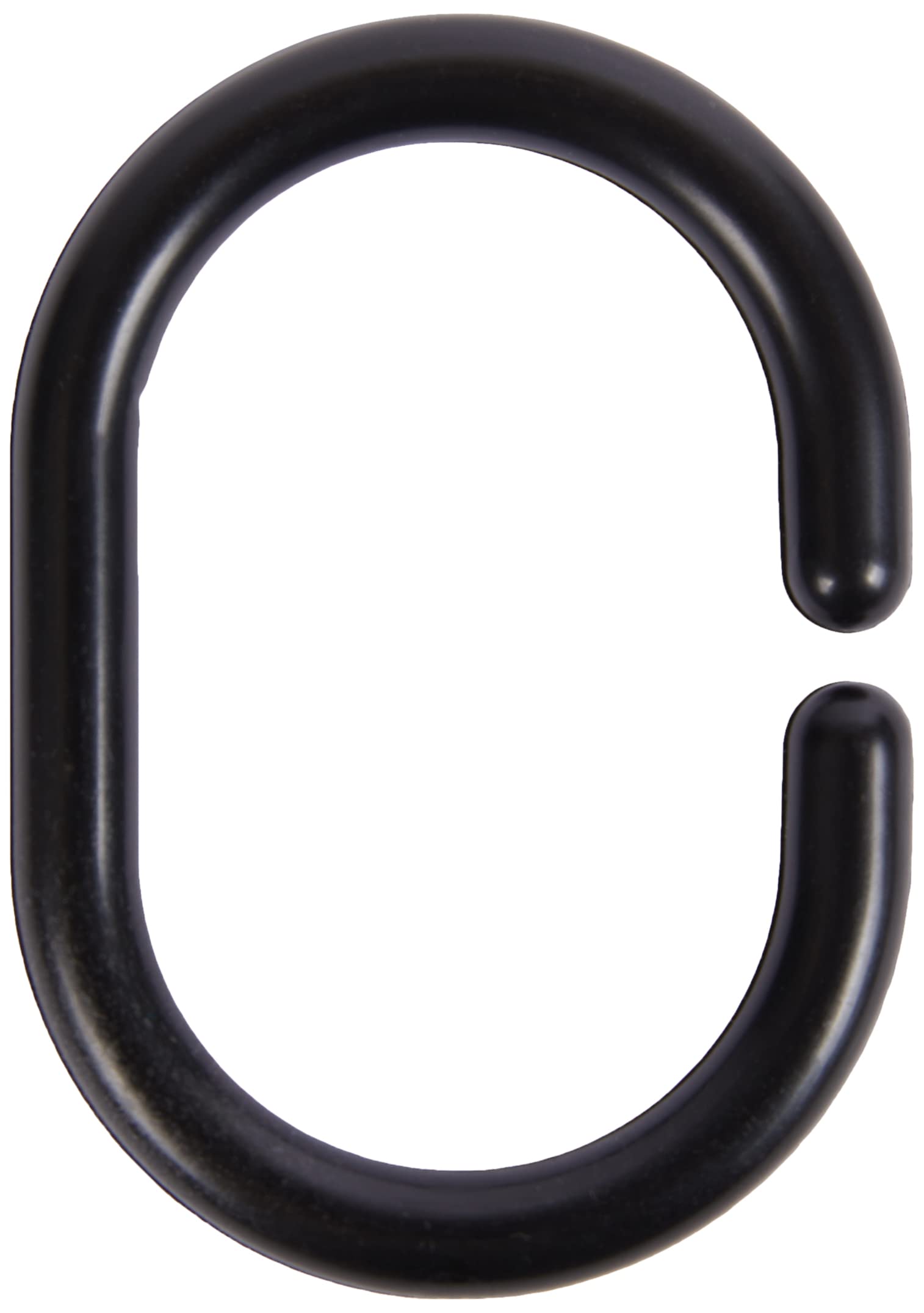WENKO 23562100 Curtain Rings 12 Pieces Black