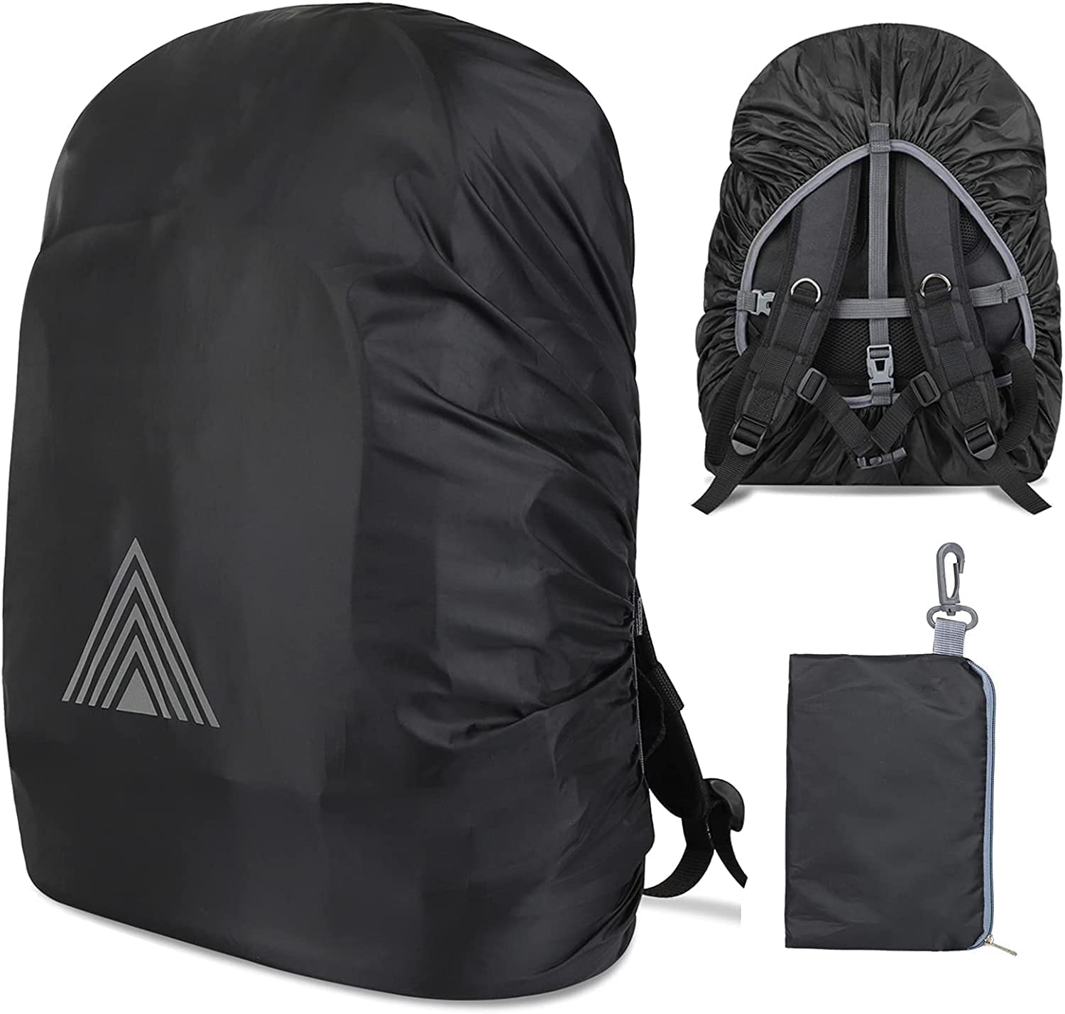 Photo 1 of Waterproof Backpack Rain Cover(15-75L),Portable Anti Slip Rain Cover for Backpack,Cross Buckle Straps,Outdoor Anti-tear Backpack Raincover for Camping Hiking Biking Hunting Traveling (L(55-65L))