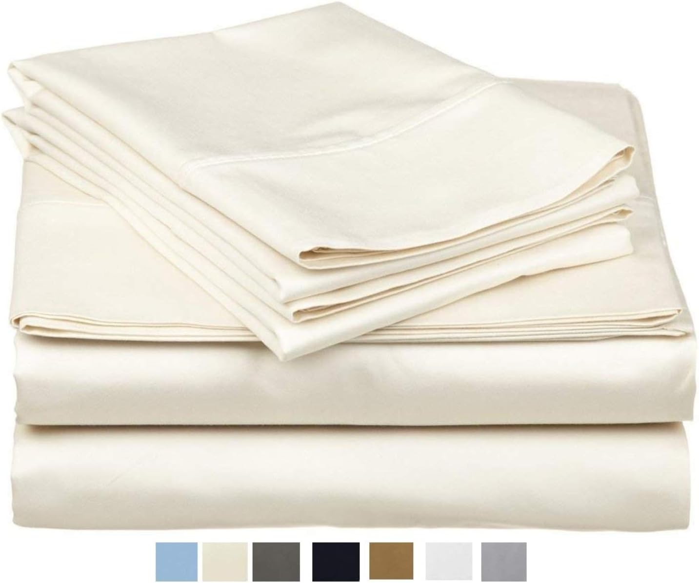 100 Long Staple Cotton 4 Pieces Sheet Sets, 600 TC Extra
