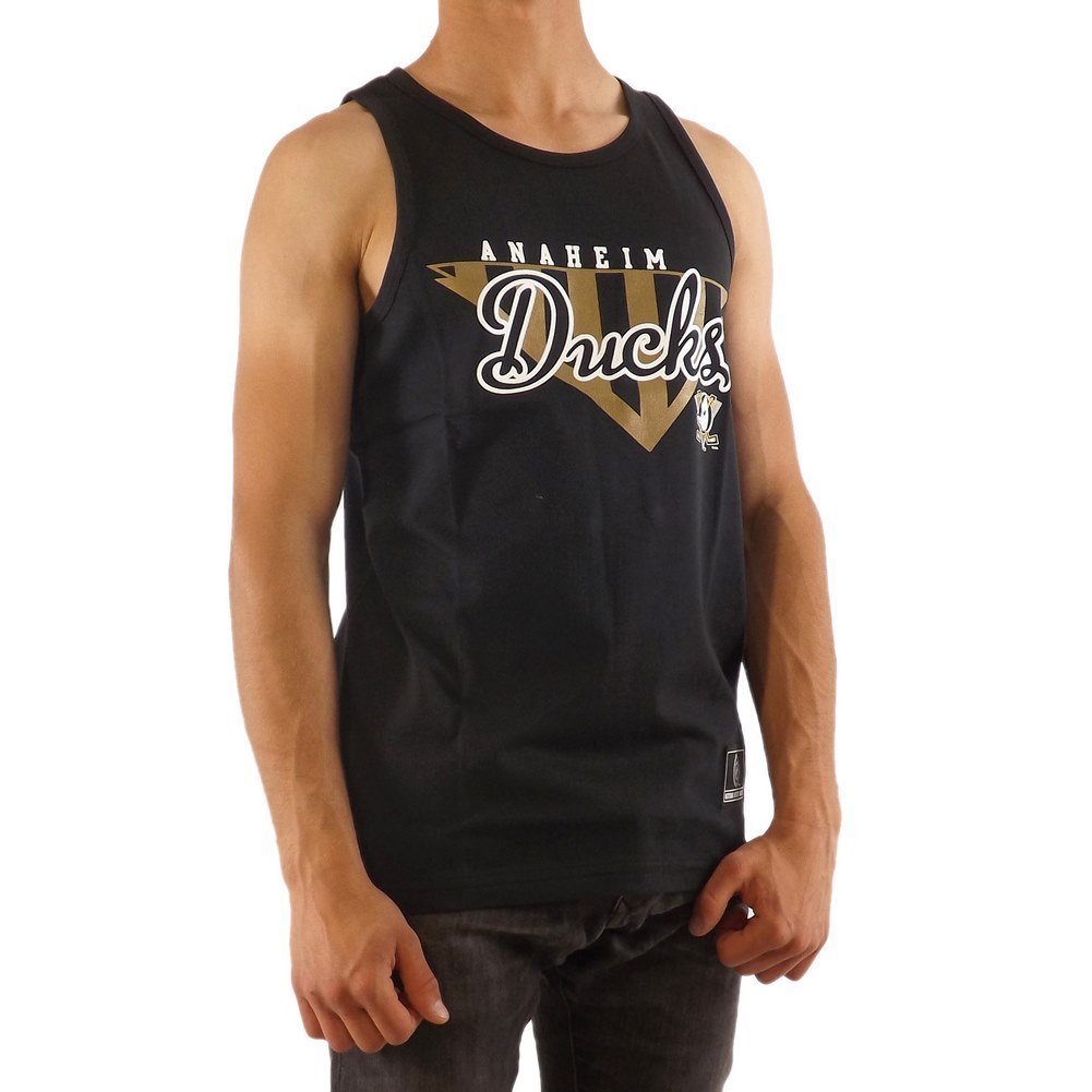 Majestic Tank Top – NFL Anaheim Ducks Cotton Graphic Black Size: S (Small)