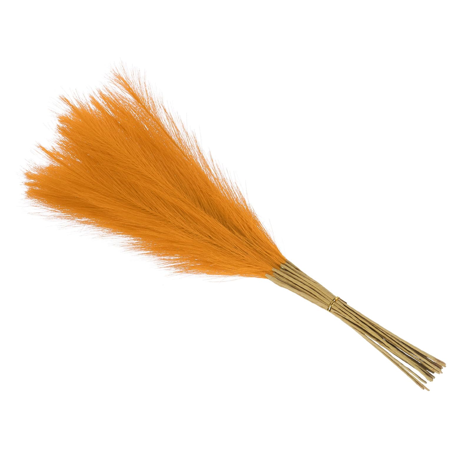 Rebower Faux Pampas Grass Fake Pampas Grass Decor, [for Living Room Party Wall Vase Wedding Decoration] - 21"/55cm / Yellow / 15 Pcs