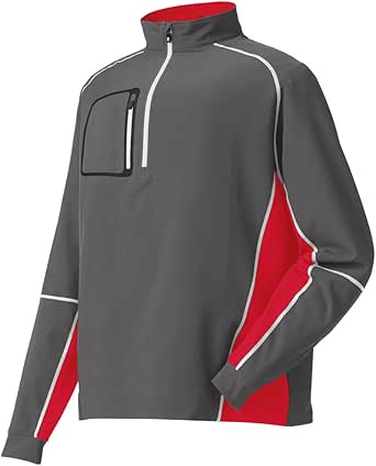 Amazon.com : FootJoy Wind Shell Mid Layer (Medium, Charcoal/Red/White) : Clothing