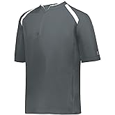 Holloway Clubhouse Short Sleeve Pullover Cage Jacket - Stretch Mesh, Quarter Zip, Low Profile Collar