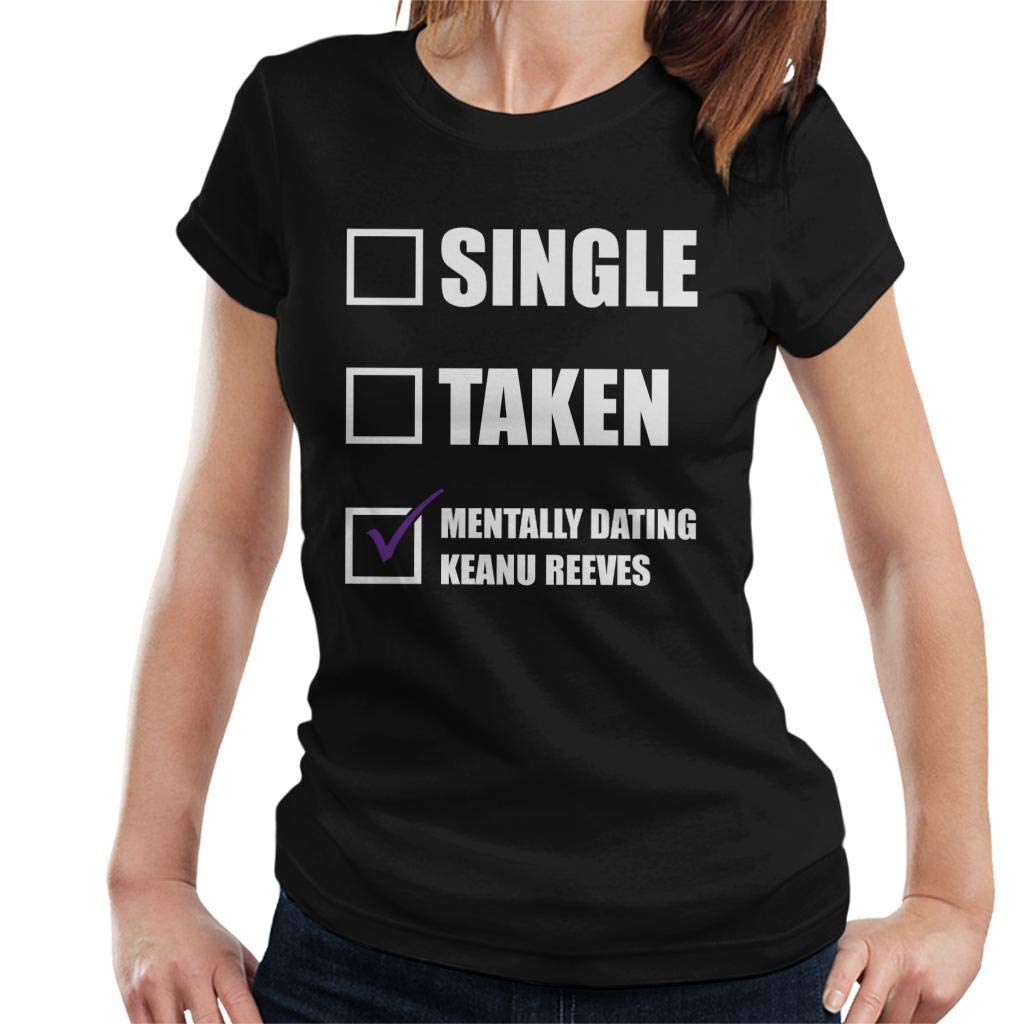  Tally Dating Keanu Reeves Funny Black T Shirt