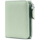 Genuine Leather Womens RFID Blocking Bifold Wallet Zipper Pocket ID Window | Multi Card Slots for Credit Cards, Separate Cash &amp; Coin Zipper Pocket, Anti-theft RFID Shielding Purse for Women