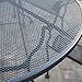 Belham Living Stanton 42 x 72 in. Oval Wrought Iron Patio Dining Table by Woodard - Textured Black