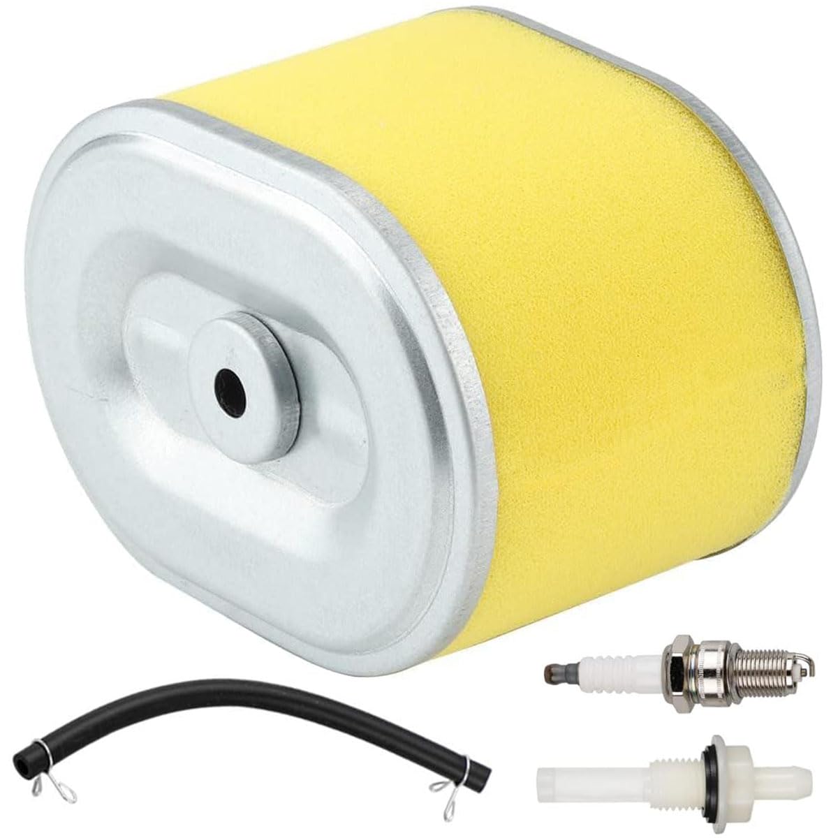 ZAMDOE 17210-ZE1-505 Air Filter Kits Replace for 17210-ZE1-517 17210-ZE1-822 17210-Z4M-821 17210-Z4M-821 Air Cleaner Compatible for Honda GX110 GX120 GX140 GX160 GX200 Engine, with Spark Plug