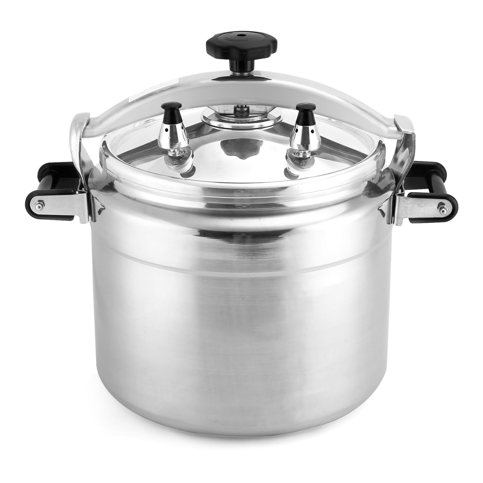Photo 1 of (used)(see all images) BreeRainz 26 Quart Clamp On Pressure Cooker, Aluminum Pressure Cooker w/Ultra Safe Clamp Bar Locking System, Double Valves 