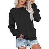 Orchidays Womens Casual Crewneck Sweatshirts Long Sleeve Cute Tunic Tops Loose Fitting Pullovers