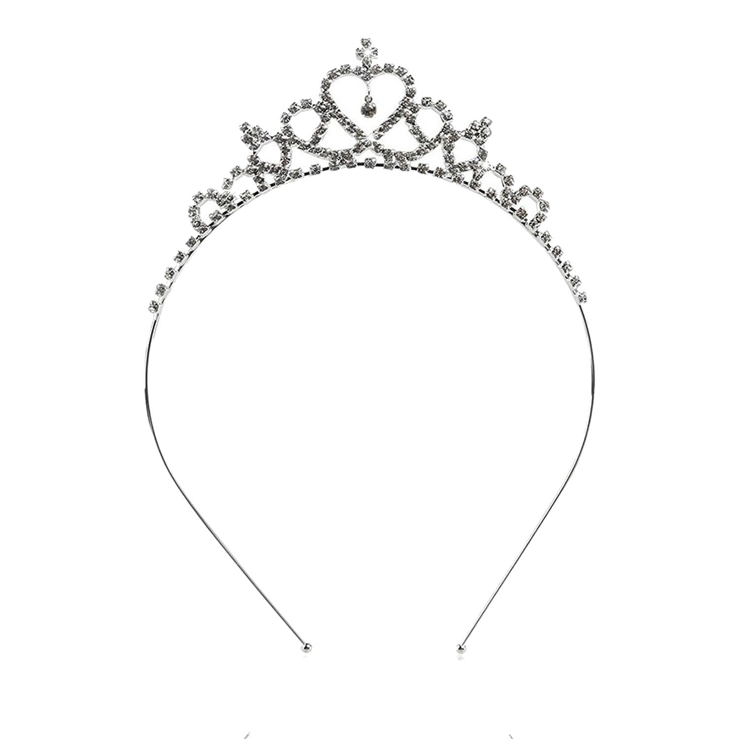 rv designs austrian crystal rhinestone princess crown headband for kids girls & women