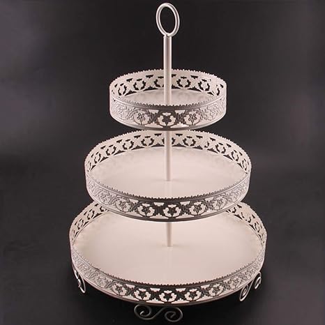 Amazon Com Cake Stands Round Display Cupcake Stand Ideas For Wedding Birthday Party Metal Afternoon Tea Stands For Leisure Time 3tier Cupcake Stands