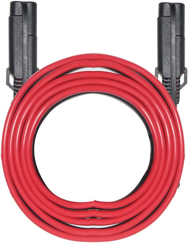 3FT Sae to Sae Extension Cable 16AWG- 12V Sae 2pin BulletConnectors Disconnects Extension Cables Quick Disconnect Port Cable Power Cord Solar Male Battery Charger Plug Waterproof