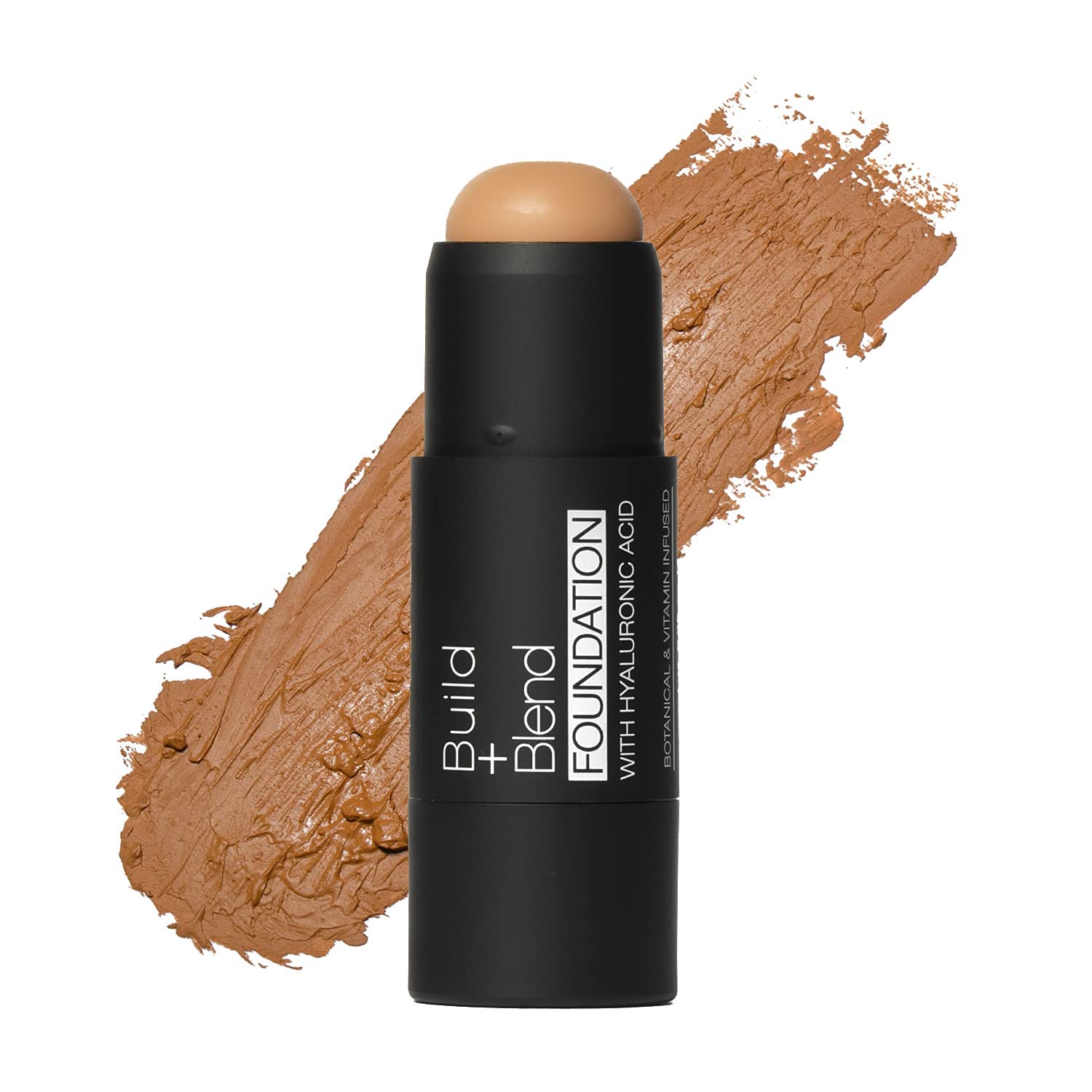 Palladio BUILD & BLEND Foundation Stick, Medium Coverage Buildable Contour Stick for Face, Ultra Blendable Creamy Formula for a Natural Shine Free Finish, Professional Makeup, 0.25 Ounce (Amber Glow)