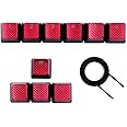 HUYUN 1set FPS Backlit Key Caps Replacement for Corsair K70RGB K70 K95 K90 K65 K63 Gaming Keyboards Cherry Key switches (Red)