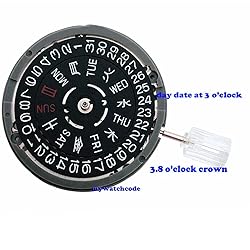 SaiDian 1Pcs NH36 Watch Movement NH36A Black