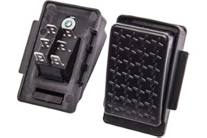 JIARUIXIN 6Volt 12Volt Accelerator Foot Pedal Reset-Control Switch,for Kids Ride On Cars ，Electric car Gray 6-pin Socket Replacement Parts