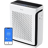 LEVOIT Air Purifier for Home Large Room Up to 1073Ft² with Air Quality Monitor, AHAM VERIFIDE, Smart WiFi, Washable Pre-Filter, HEPA Sleep Mode for Pets, Allergies, Dust, Pollen, Vital 100S-P, White