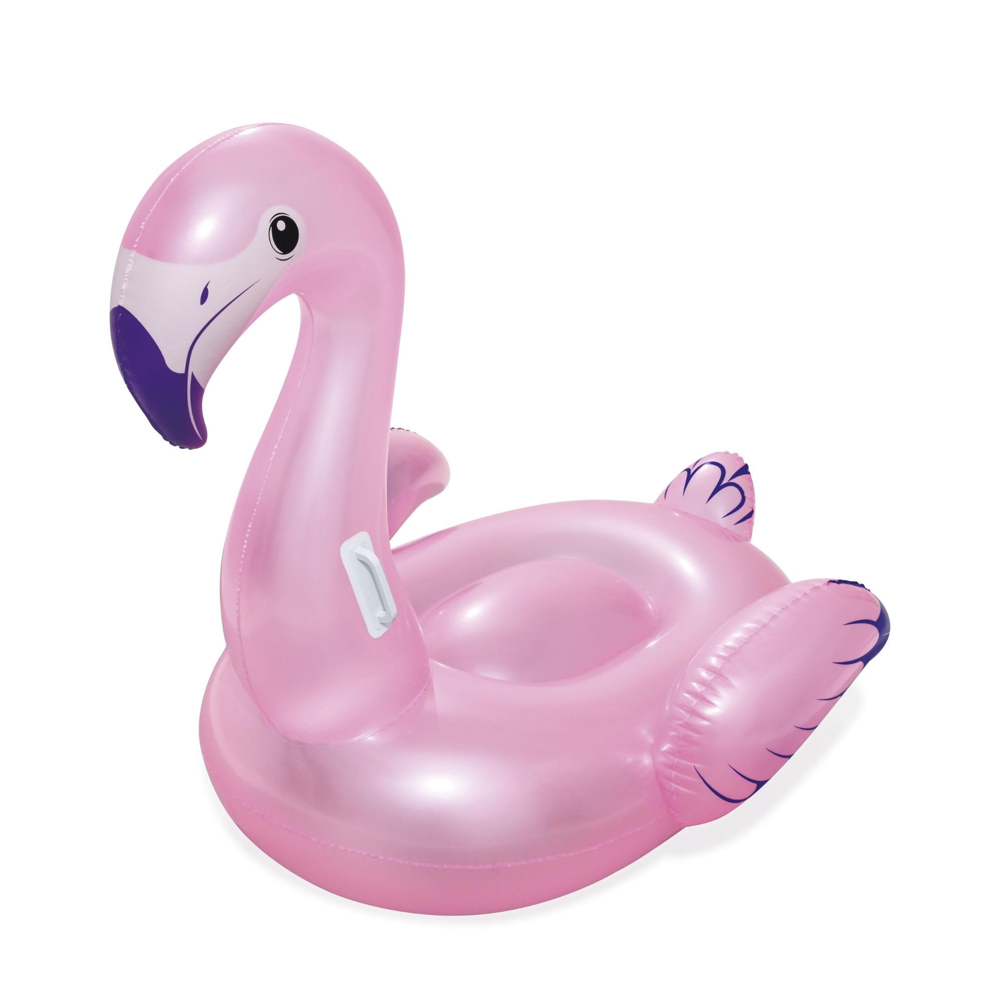 Bestway Pink Flamingo Pool Float, Kids Inflatable Ride-On with Handles, Swimming Pool and Beach Toy