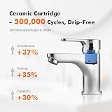 GRIFEMA Bathroom Basin Mixer Tap Single Lever Chrome Brass G3/8 H&C Hoses view 4