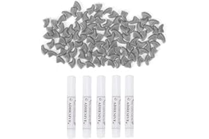 Cat Nail Caps, 100-Pack Soft Claw Covers with Glue, XS Size, Gray, Anti-Scratch Protection for Kittens