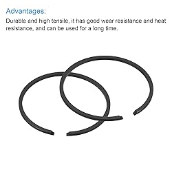 uxcell Piston Ring Set, 2Pcs 38mm x 1.2mm Standard