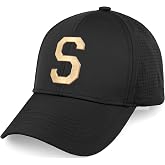 Daxton Cool Tech 3D Liquid Metal Silicone Logo Hat Alphabet Initial with Gold Letters