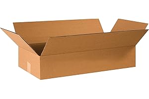 TAPE LOGIC 24x12x4 Flat Corrugated Boxes, Flat, 24L x 12W x 4H, Pack of 25 | Shipping, Packaging, Moving, Storage Box for Home or Business, Strong Wholesale Bulk Boxes
