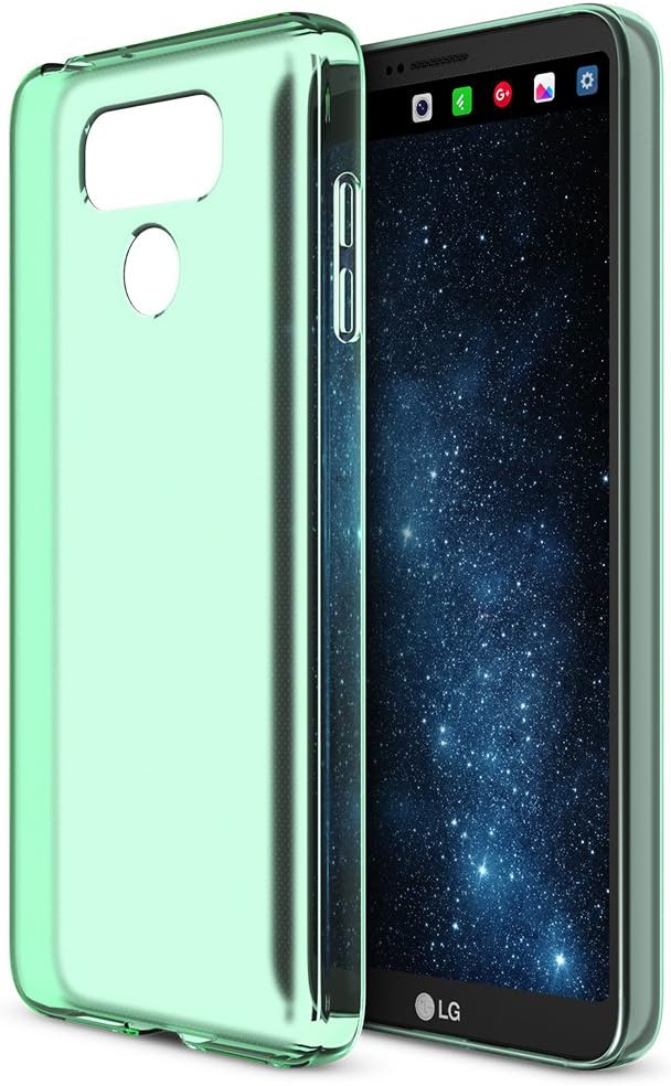 LG G6 Case, Trianium [Clarium Series] - Clear/Mint Premium Protective Case Shock Absorption TPU Bumper Cushion + Scratch Resistant MicoDot Cover for LG G6