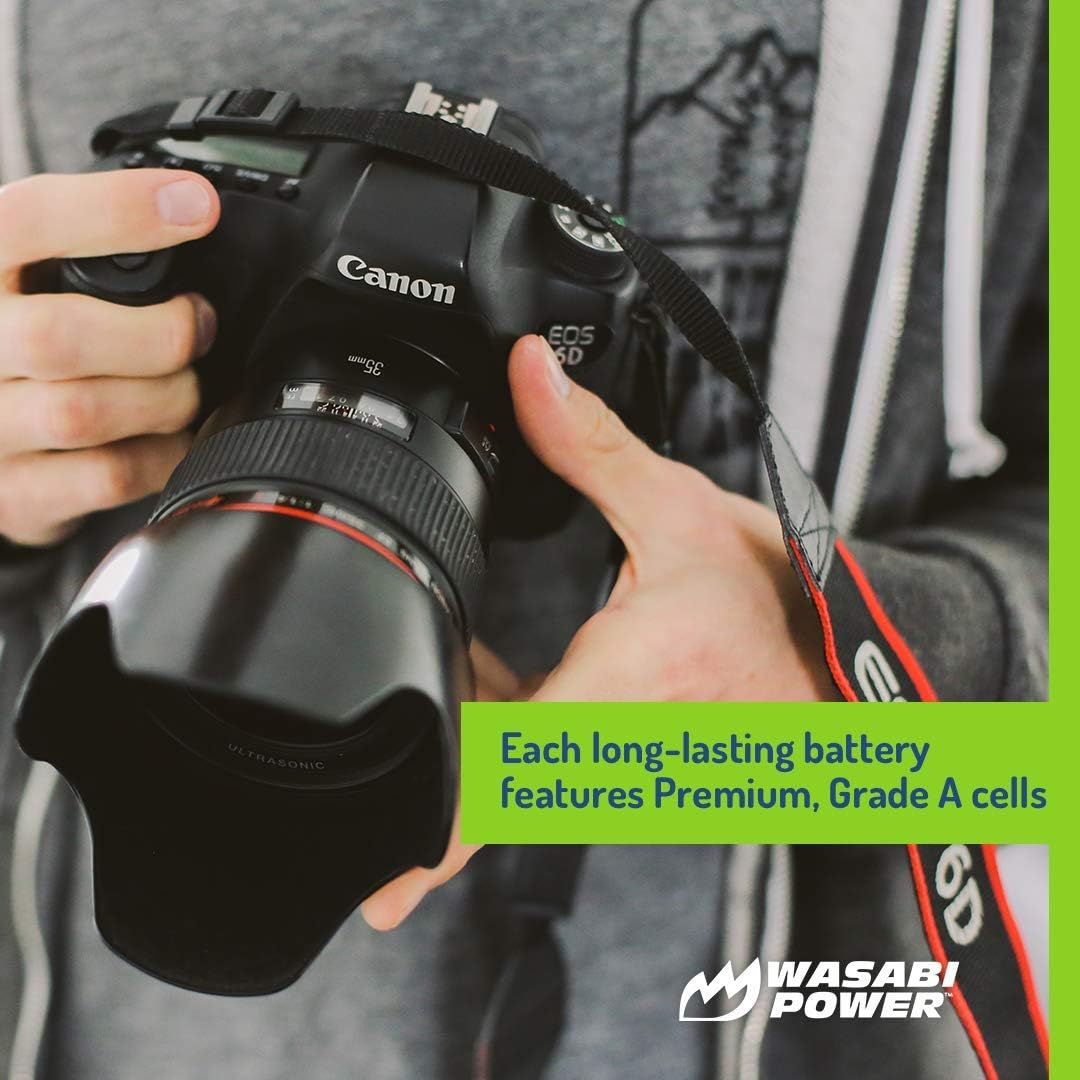 Wasabi Power Battery (2-Pack) and Dual Charger for Canon LP-E8 : Camera & Photo
