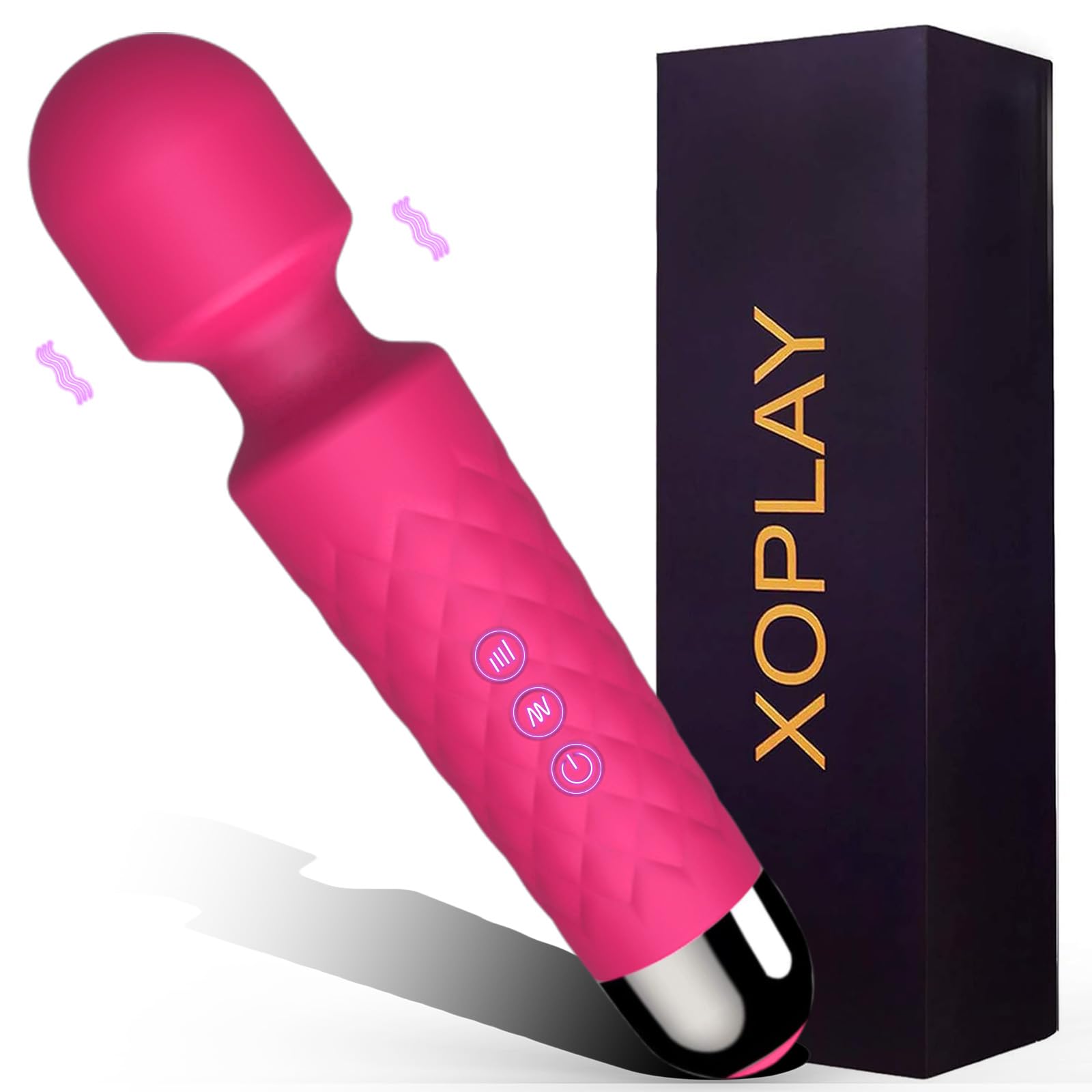 G Spot Wand Vibrator for Women, XOPLAY 20 Modes Powerful Dildo Clitoral Stimulator, Wireless Quiet Waterproof USB Rechargeable Anal Toys Adult Sex Toys Gift for Couples Female Masturbation