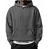 COOFANDY Men's Long Sleeve Hooded Sweatshirt Casual Lightweight Hoodies Pullover Textured Drawstring Hoodie with Kanga Pocket