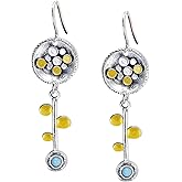 TIANHONGYAN Retro Bohemian Ethnic Earrings Handmade Antique Geometric Dangle Drop Statement Earrings for Women Girls Jewelry Gift