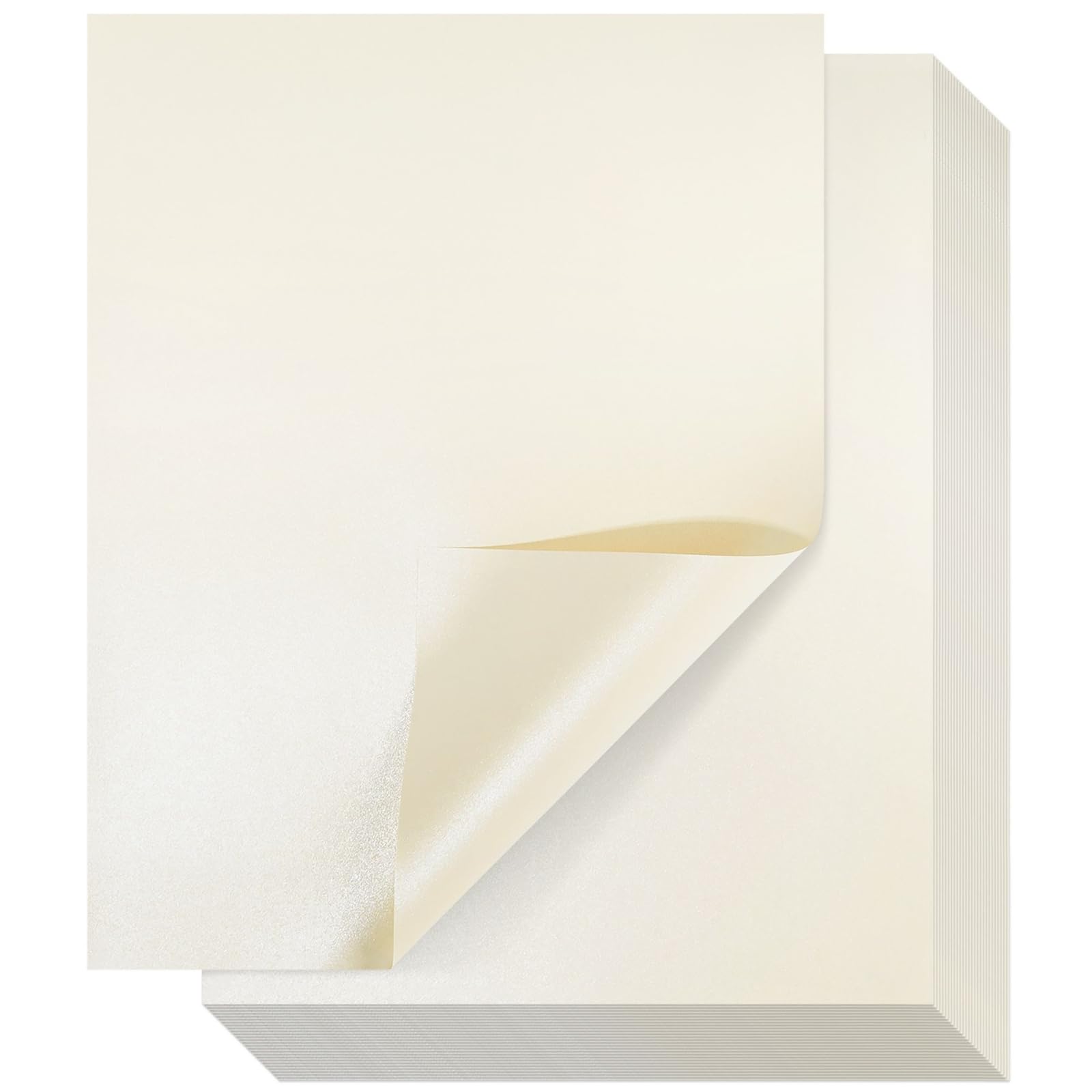 Photo 1 of Best Paper Greetings Champagne Pearl Cardstock - 8.5 x 11 In, Double-Sided Ivory Metallic, 96 Sheets - Laser Printer Compatible - Elegant Laser Paper & Wedding Paper for Printing