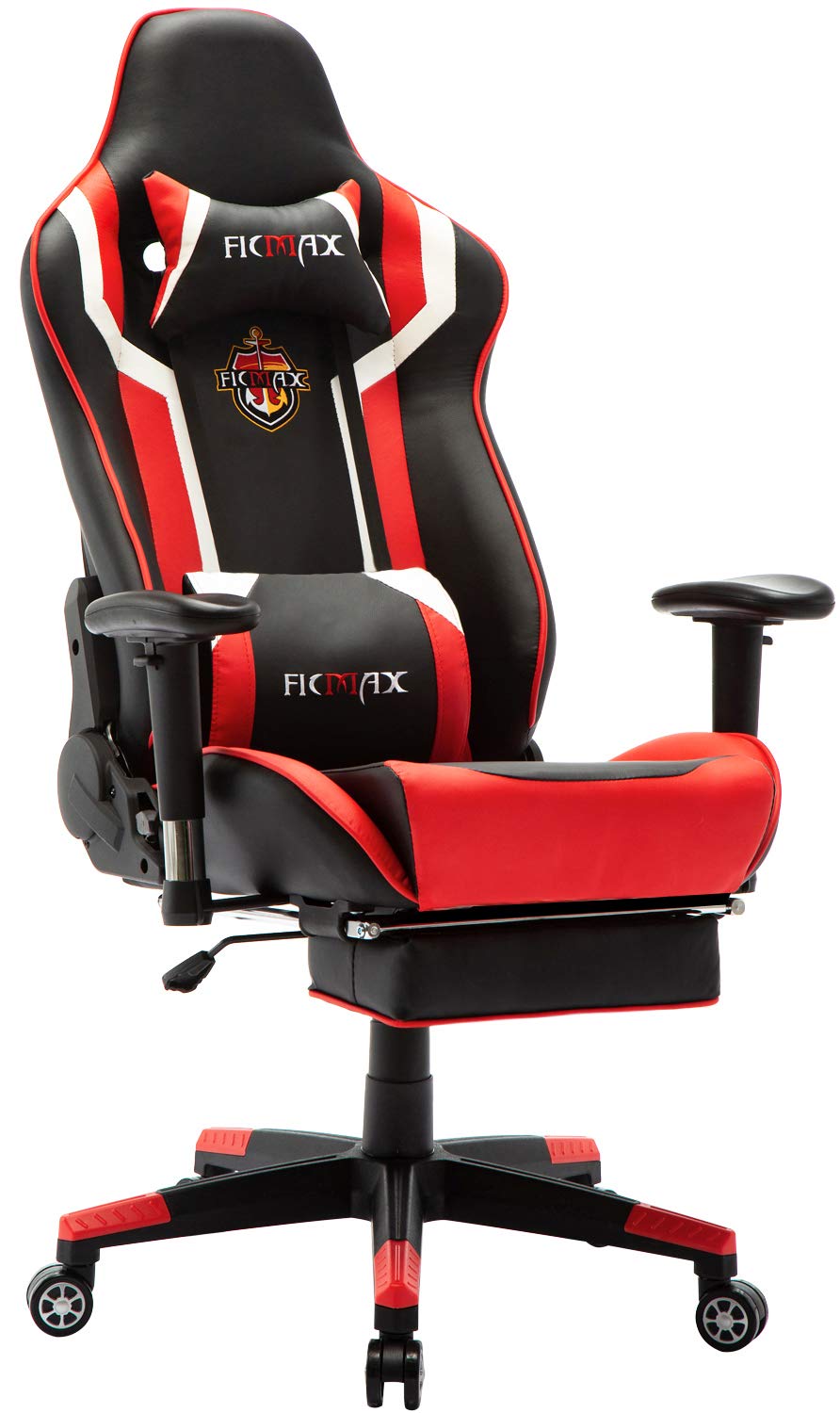 Ficmax Silla Gaming Ergonomica con Masaje Lumbar, Sillones de Oficina