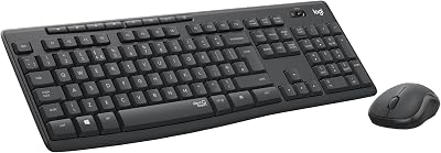 Logitech MK295 Silent Wireless Keyboard and Mouse Combo UK QWERTY Black