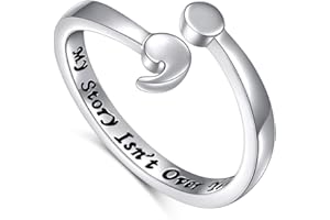 Ladytree My Story Isn't Over Yet Sterling Silver Semicolon Ring This Too Shall Pass Ring Jewelry Size 5-10