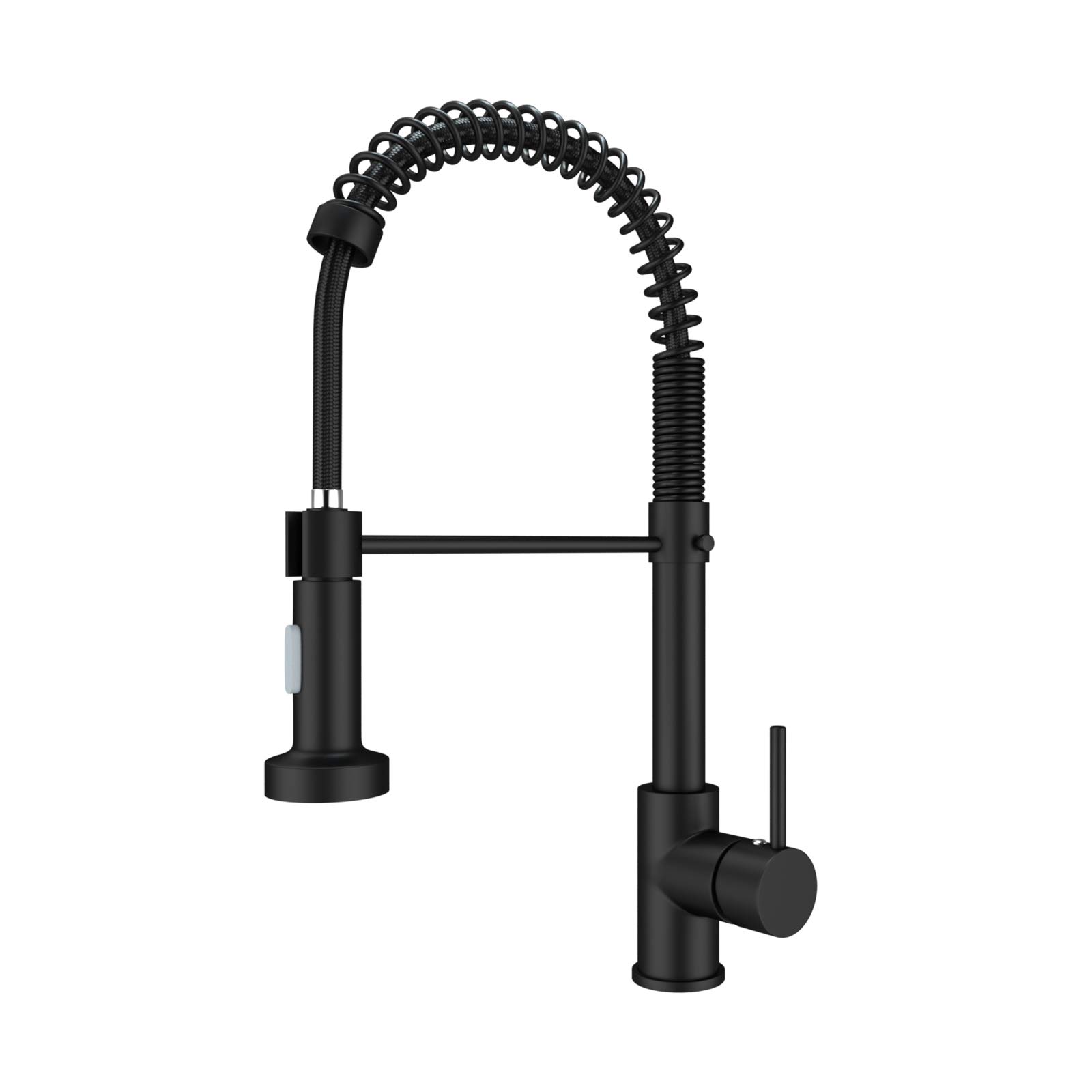 Onyzpily Black Kitchen Tap Sink Mixer tap with Solid Brass Commercial Single Handle Single Hole Pull Down Swivel Sprayer Mixer Tap Cold and hot Fittings UK Standard