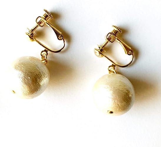 Amazon 一粒コットンパールイヤリング 16mm ハンドメイド Handmade アクセサリー オトナ女子 オフィスカジュアル 女子会 お出かけ デート デイリー シンプル イヤリング 通販 Amazon 一粒コットンパールイヤリング 16mm ハンドメイド Handmade アクセサリー オトナ女子 オフィスカジュアル 女子会 お出かけ デート デイリー シンプル イヤリング 通販